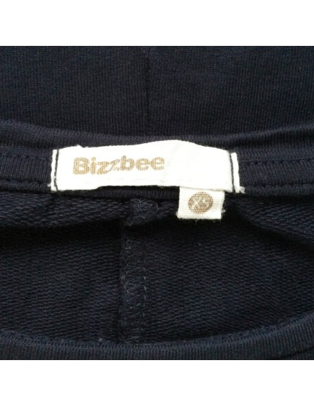 Tee-shirt bleu marine flocage blanc Bizzbee T34