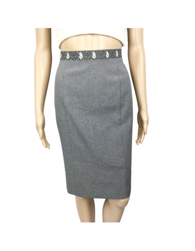 Jupe crayon grise T40 doublée style tailleur classique Jupe crayon grise T40 doublée style tailleur classique