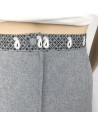 Jupe crayon grise T40 doublée style tailleur classique