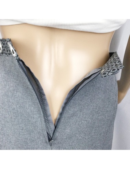 Jupe crayon grise T40 doublée style tailleur classique