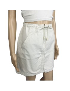 Jupe courte crème Naf Naf T38 coton avec poches 2