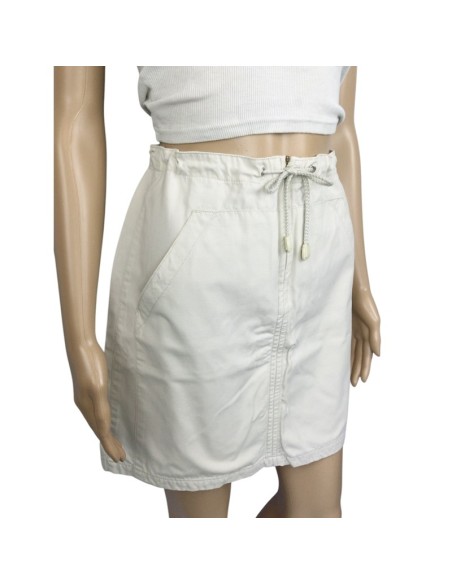 Jupe courte crème Naf Naf T38 coton avec poches