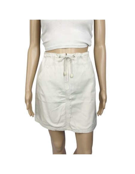 Jupe courte crème Naf Naf T38 coton avec poches