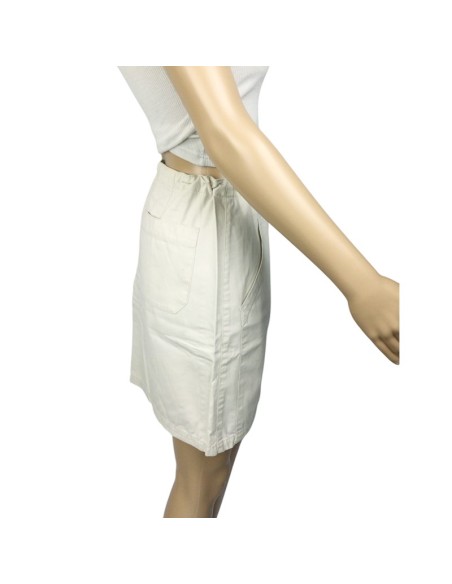 Jupe courte crème Naf Naf T38 coton avec poches