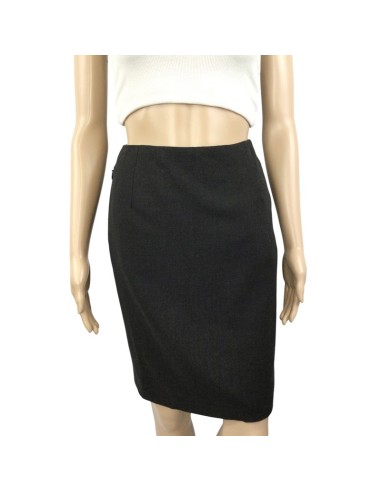 Jupe crayon grise AKRIS T38 laine vierge tailleur chic Jupe crayon grise AKRIS T38 laine vierge tailleur chic