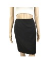 Jupe crayon grise AKRIS T38 laine vierge tailleur chic