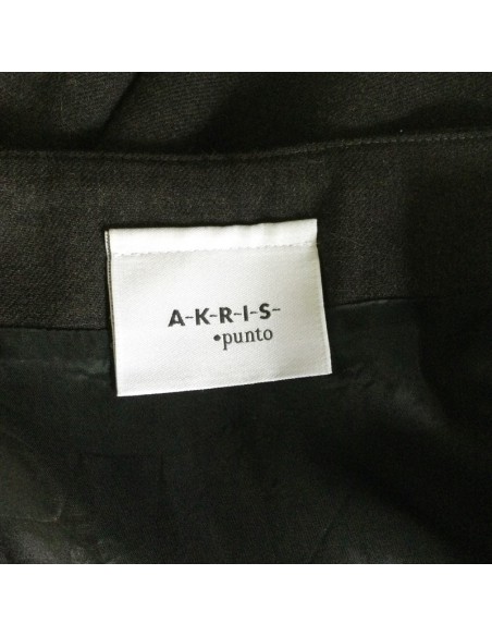 Jupe crayon grise AKRIS T38 laine vierge tailleur chic