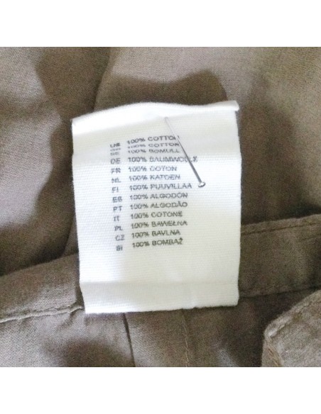Jupe bohème taupe H&M T38 mi-longue coton doublée