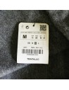 Mini jupe grise Zara T38 laine dentelle noire neuve