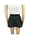 Mini jupe jean noire Zara T36 élastique ceinture été plage
