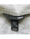 Gilet gris clair col Claudine manches 3/4 T34