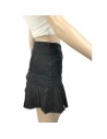 Mini jupe jean noire Morgan T36 tulipe volant poches