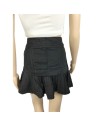 Mini jupe jean noire Morgan T36 tulipe volant poches