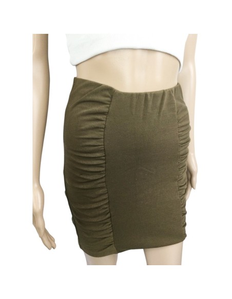 Mini jupe marron femme Vera Lucci T36 moulante élastique