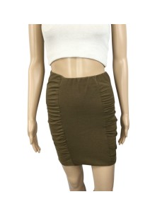 Mini jupe marron femme Vera Lucci T36 moulante élastique