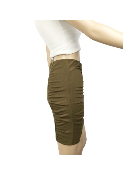 Mini jupe marron femme Vera Lucci T36 moulante élastique