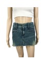 Mini jupe jean femme Mango T36 droite coton été plage