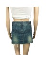 Mini jupe jean femme Mango T36 droite coton été plage