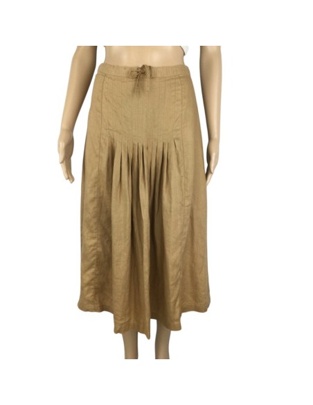 Jupe camel mi-longue femme Soft Grey T36 fluide chic
