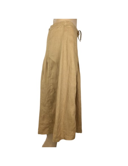 Jupe camel mi-longue femme Soft Grey T36 fluide chic