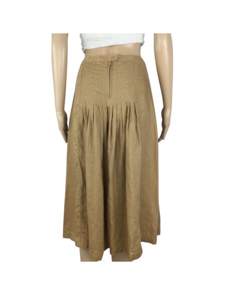Jupe camel mi-longue femme Soft Grey T36 fluide chic