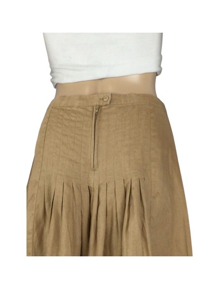 Jupe camel mi-longue femme Soft Grey T36 fluide chic