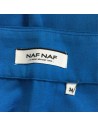 Jupe tulipe bleue femme Naf Naf T34 ceinturée genoux