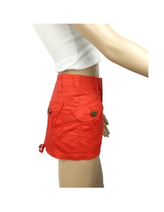 Mini jupe rouge femme Body & Soul T34 coton été plage 2