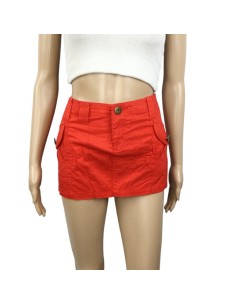 Mini jupe rouge femme Body & Soul T34 coton été plage