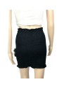 Jupe noire moulante femme Toba&Co T34 laine avec cordon