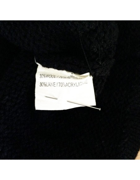 Jupe noire moulante femme Toba&Co T34 laine avec cordon