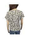 Pull femme léopard Naf Naf T38 manches courtes léger