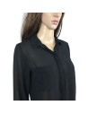 Chemise femme noire transparente New Look T38 manches longues