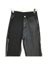 Jean large noir et gris bicolore T34