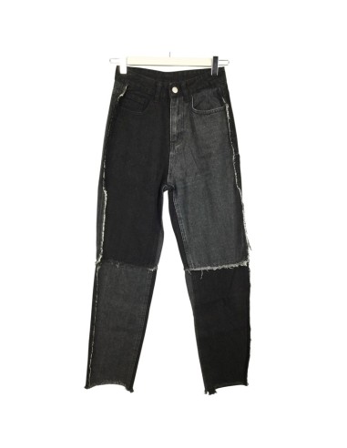 Jean large noir et gris bicolore T34 Jean large noir et gris bicolore T34