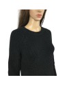 Pull noir femme Esprit T36 col rond grosses mailles