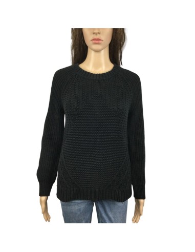 Pull noir femme Esprit T36 col rond grosses mailles Pull noir femme Esprit T36 col rond grosses mailles