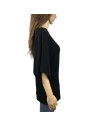 Pull noir femme grosses mailles Zamba T38 manches 3/4