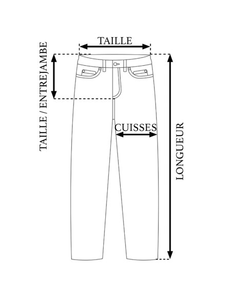 Jean large noir et gris bicolore T34