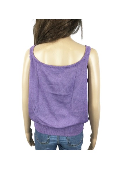 Débardeur violet maille chic T46 femme