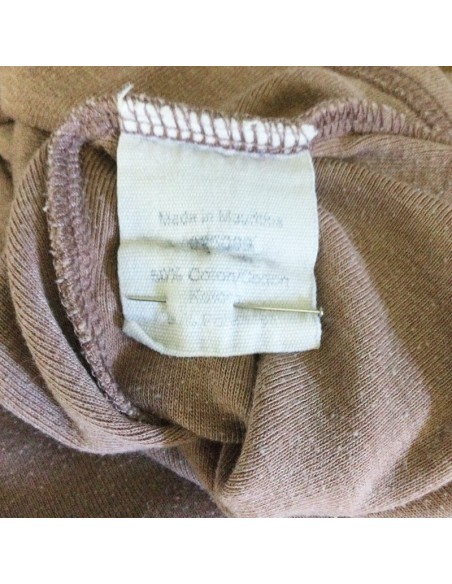 Tee-shirt marron col V T46/48 femme