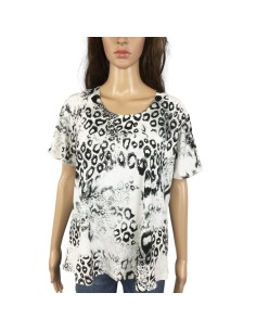 Tee-shirt léopard noir et blanc T40 fluide été